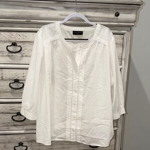 NWOT Lane Bryant White Button Down Shirt
